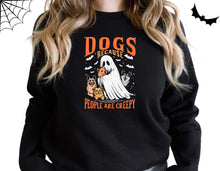 Dogs Because People Are Creepy Halloween Unisex Crewneck Sweatshirt - Ships Free