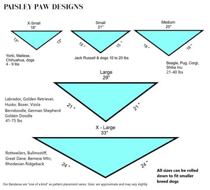 Birthday Boy Dog Bandana Teal with Gold Vinyl Large