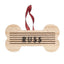 Christmas Wooden Dog Bone Letterboard Ornament