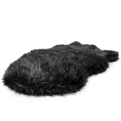 PupRug by Paw.com®  Faux Fur Orthopedic Dog Bed - Curve Midnight Black