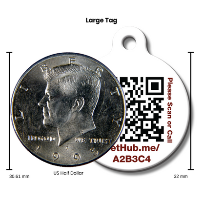 PetHub QR Pet ID Tag – Absent Without a Leash (AWOL)