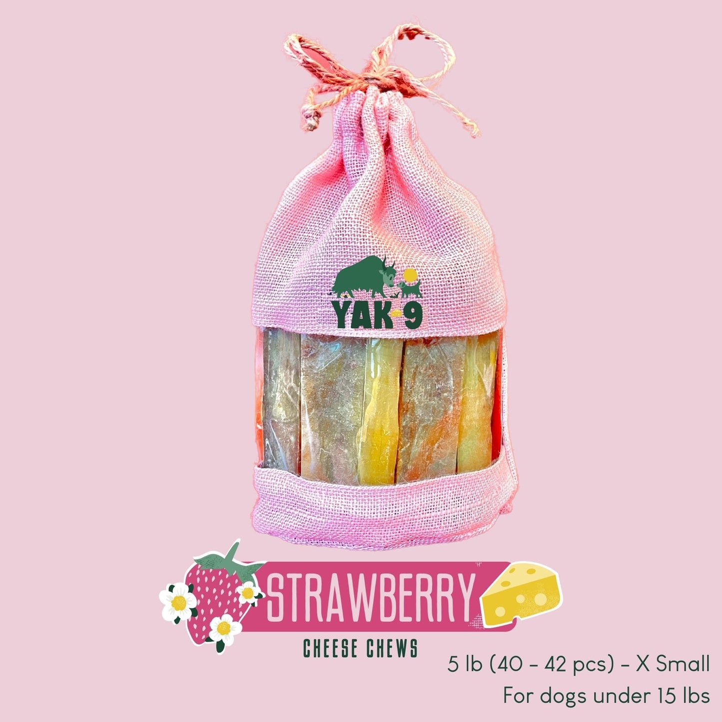 Strawberry Cheese Chews for Dogs