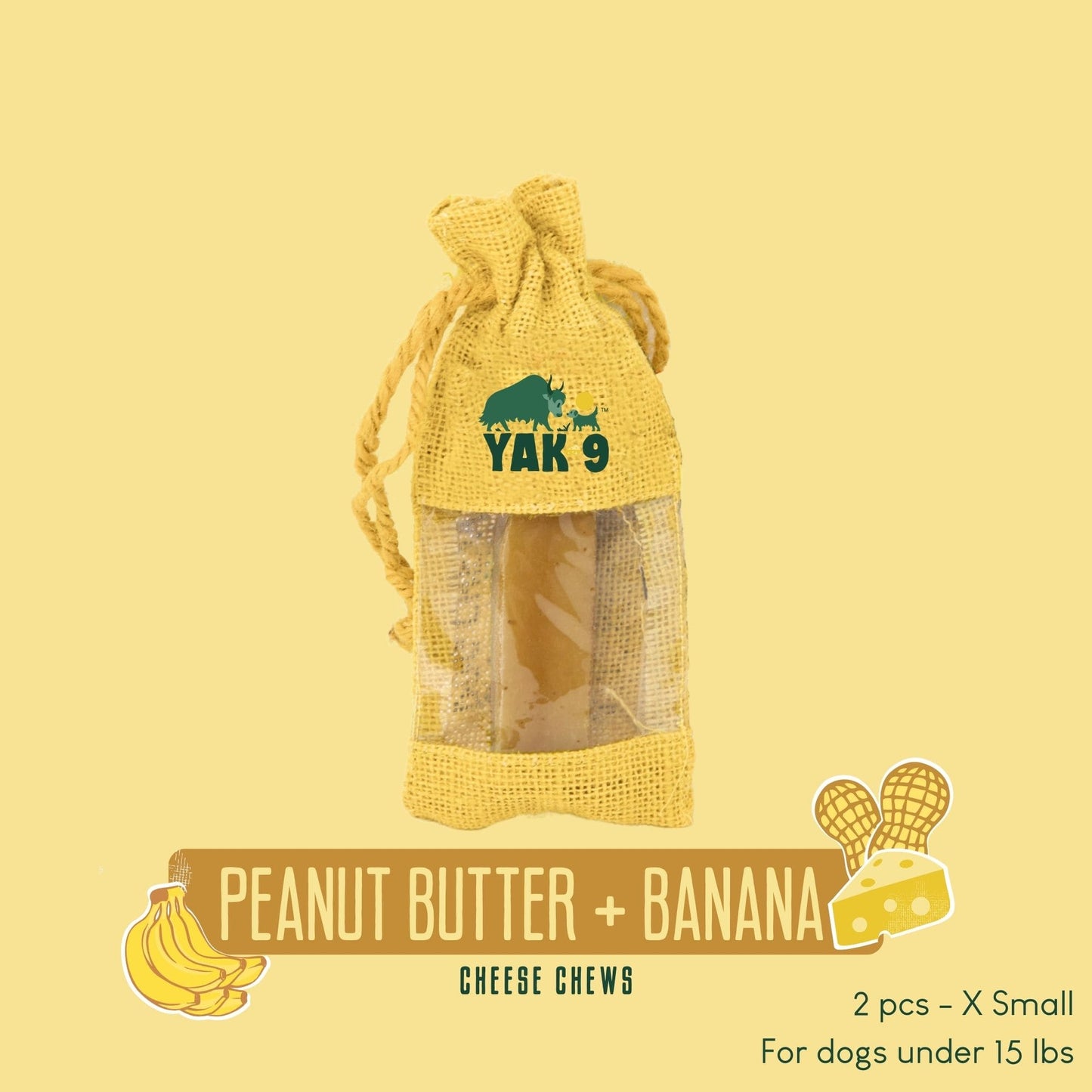 Peanut Butter & Banana Chews for Dogs