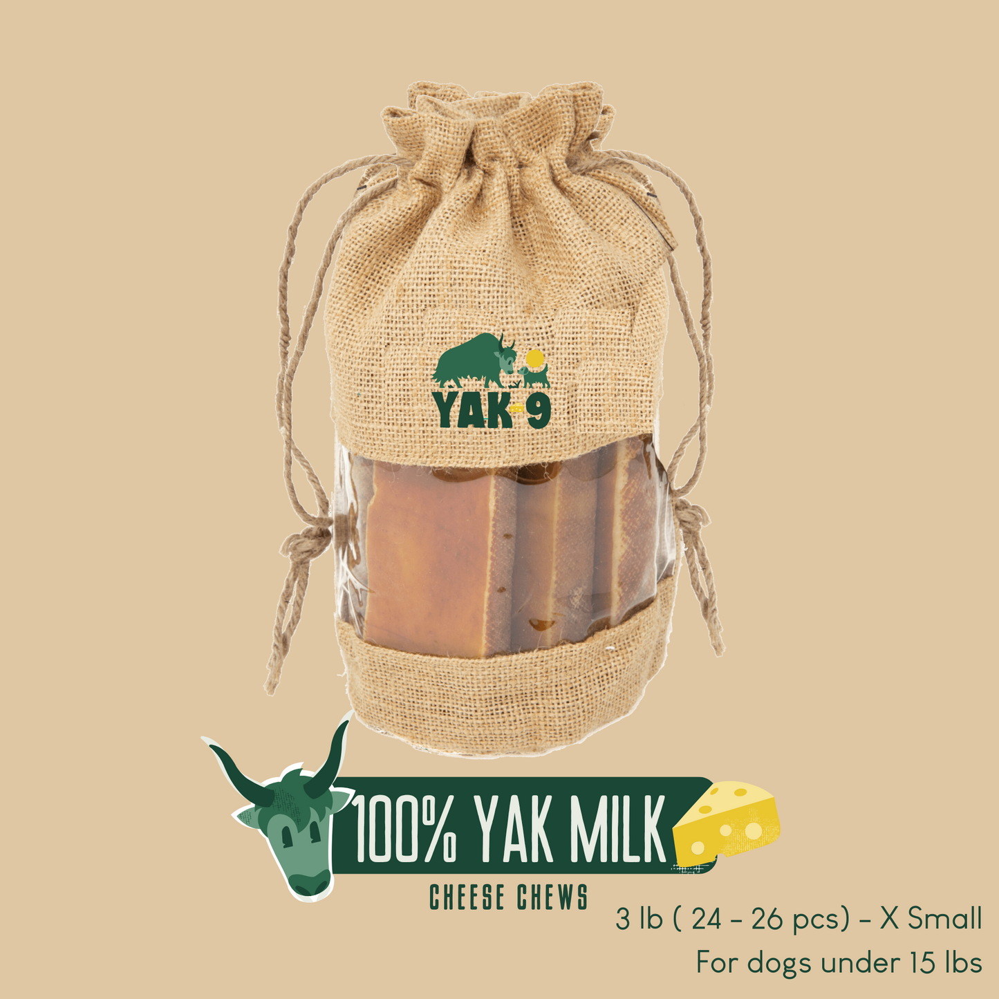 100% Yak Milk Chews for Dogs