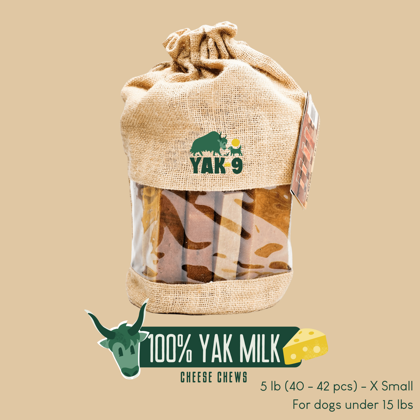 100% Yak Milk Chews for Dogs