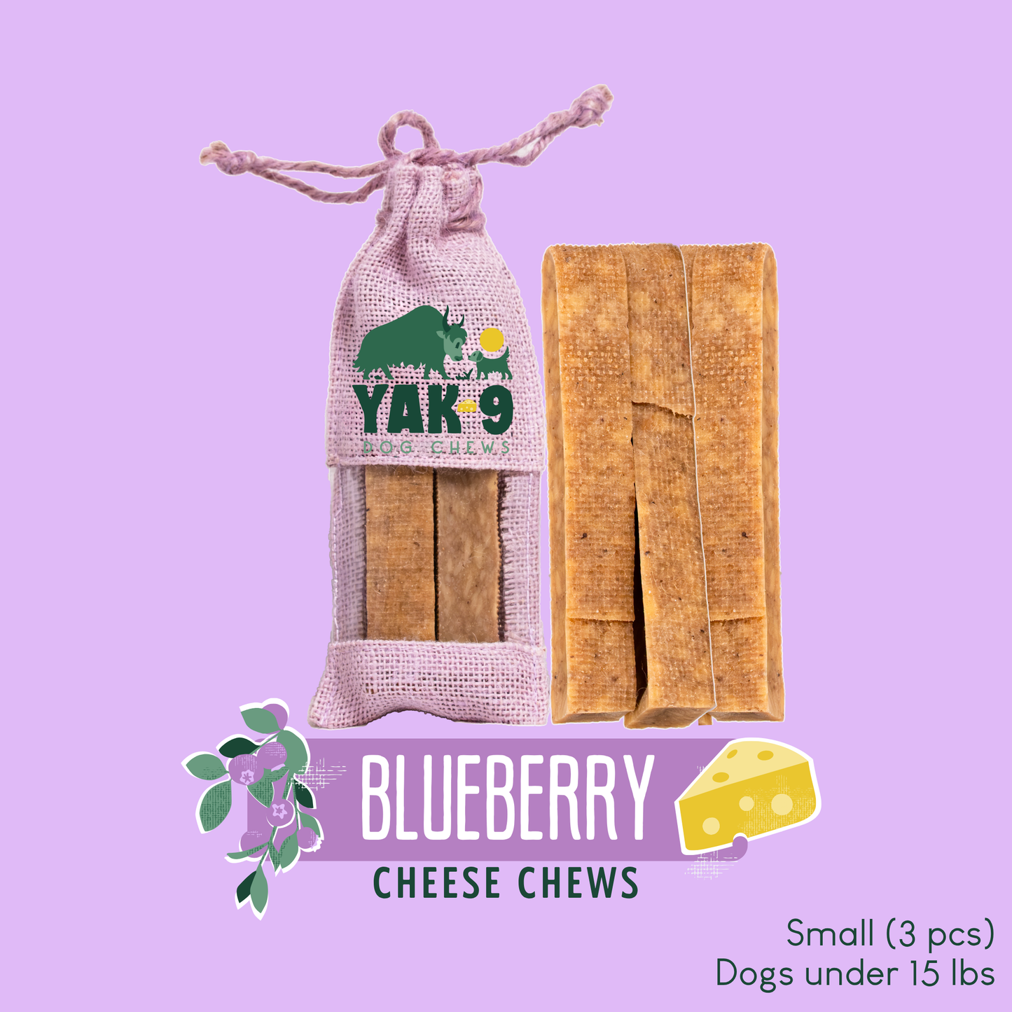 Blueberry Cheese Chews for Dogs