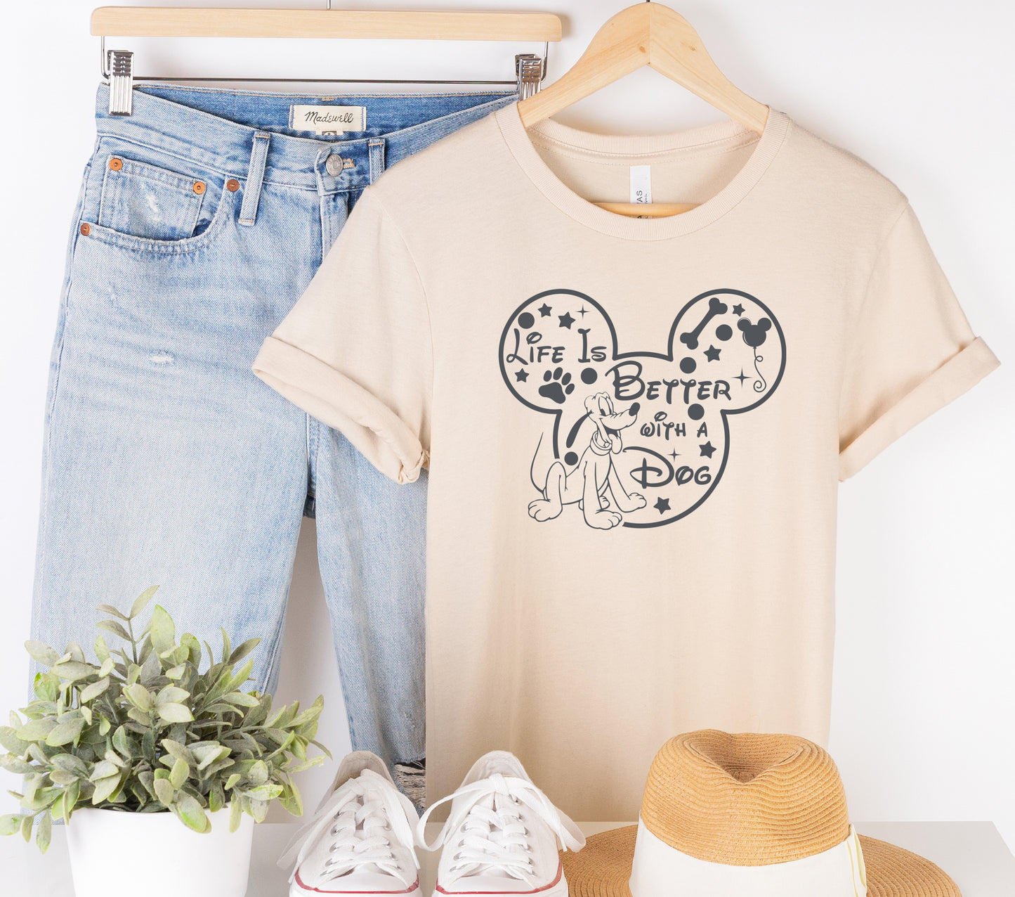 Life is Better with a Dog Pluto Dog T-Shirt | Ships Free