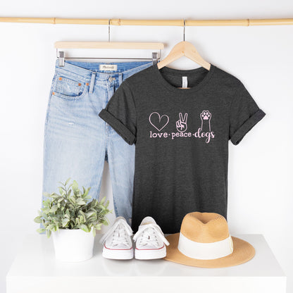 Love Peace Dogs T-Shirt - Bark & Beyond