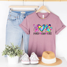 Love Peace Cats Colorful Graphic T-Shirt - Bark & Beyond