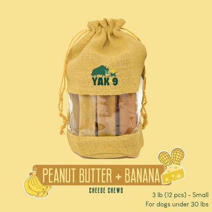 Peanut Butter & Banana Chews for Dogs