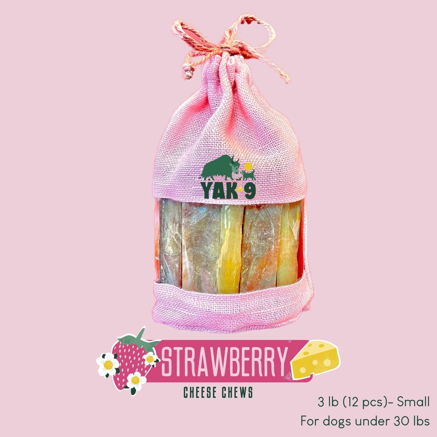 Strawberry Cheese Chews for Dogs