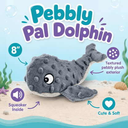 Pebbly Pal Plush Dog Toy with Squeaker
