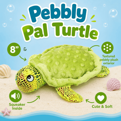 Pebbly Pal Plush Dog Toy with Squeaker