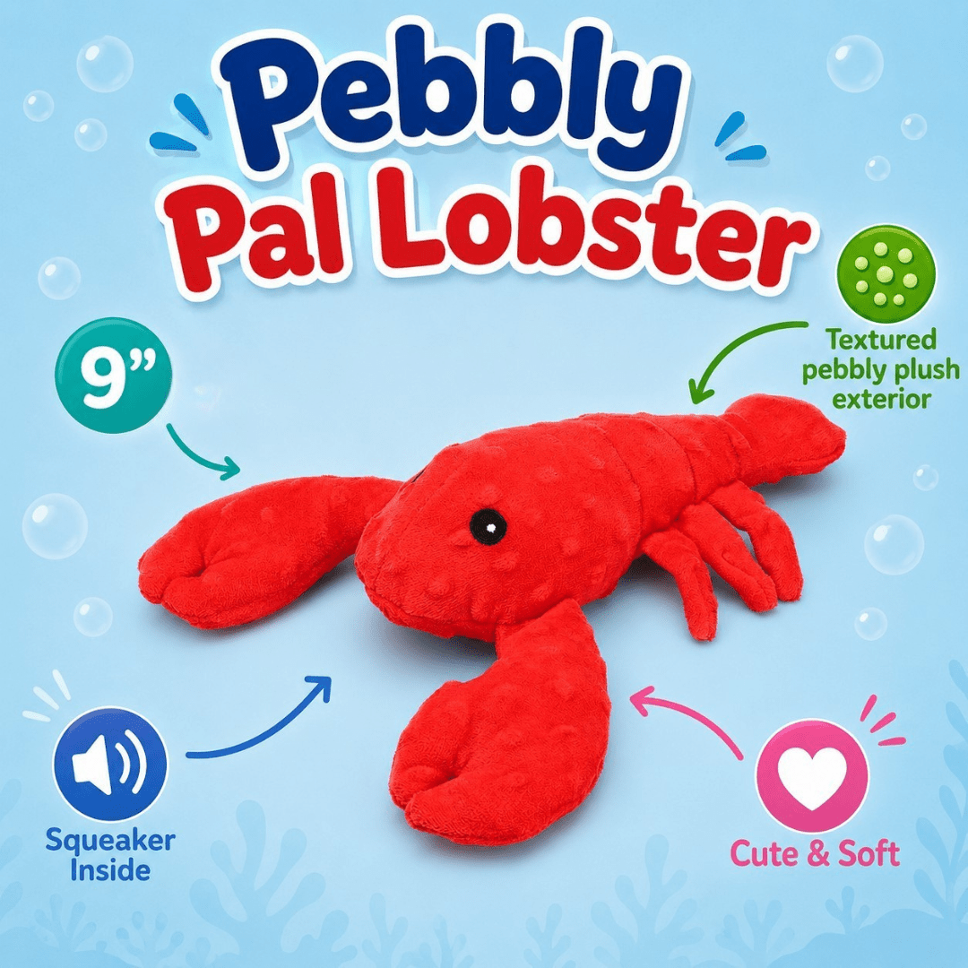Pebbly Pal Plush Dog Toy with Squeaker