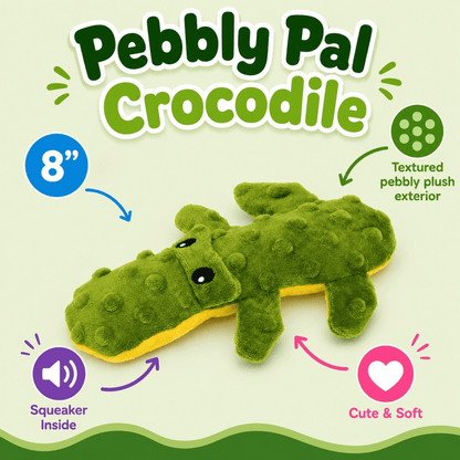 Pebbly Pal Plush Dog Toy with Squeaker
