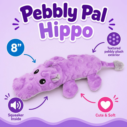 Pebbly Pal Plush Dog Toy with Squeaker