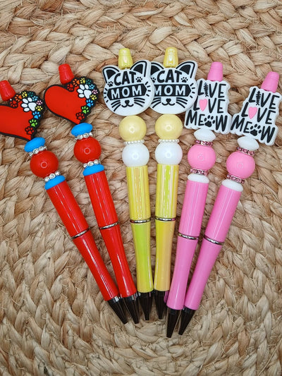 Beaded Pet Lover Pens – Dog & Cat Mom Collection