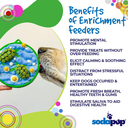 Water Nylon eCoin Durable Enrichment Snacking Coin for Dogs | USA-Made Lick Mat Alternative