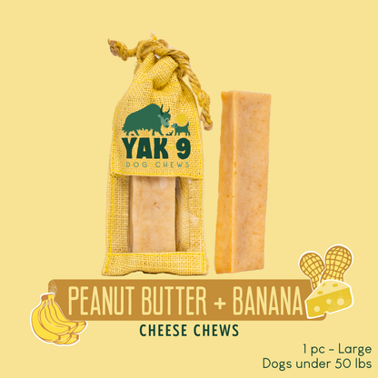 Peanut Butter & Banana Chews for Dogs