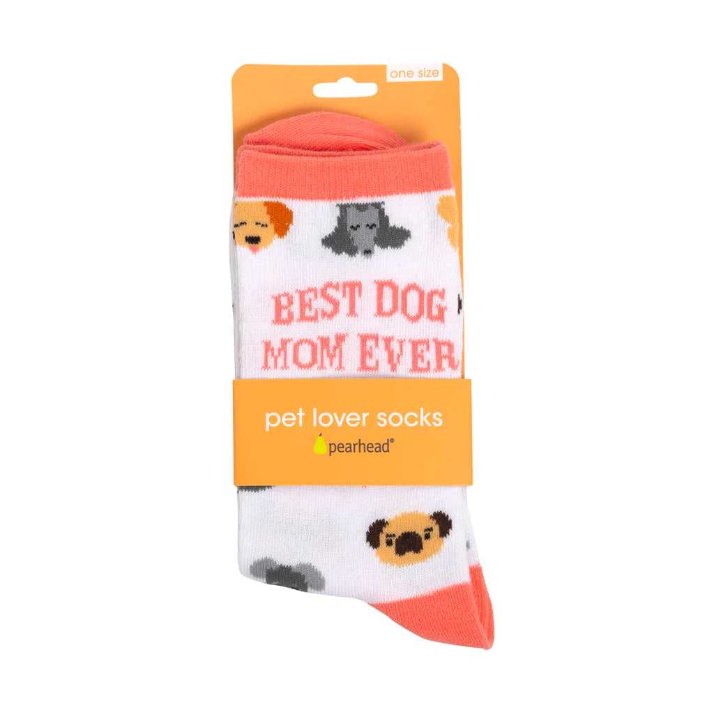 Pearhead Best Dog Mom Ever Socks