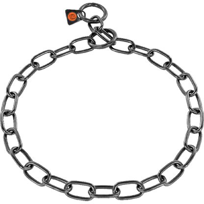 Herm Sprenger - Short Link Fur Saver Collar - Black Stainless Steel