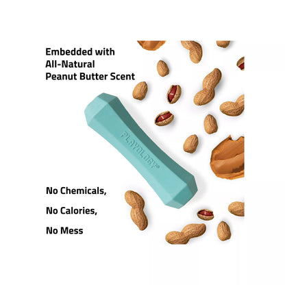 Playology Squeaky Chew Stick – Peanut Butter Scented | Large | Tough Dog Toy for Power Chewers 35 lbs+