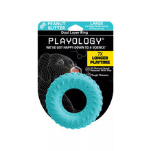 Playology Dual Ring Scented Dog Toy - Peanut Butter - Bark & Beyond