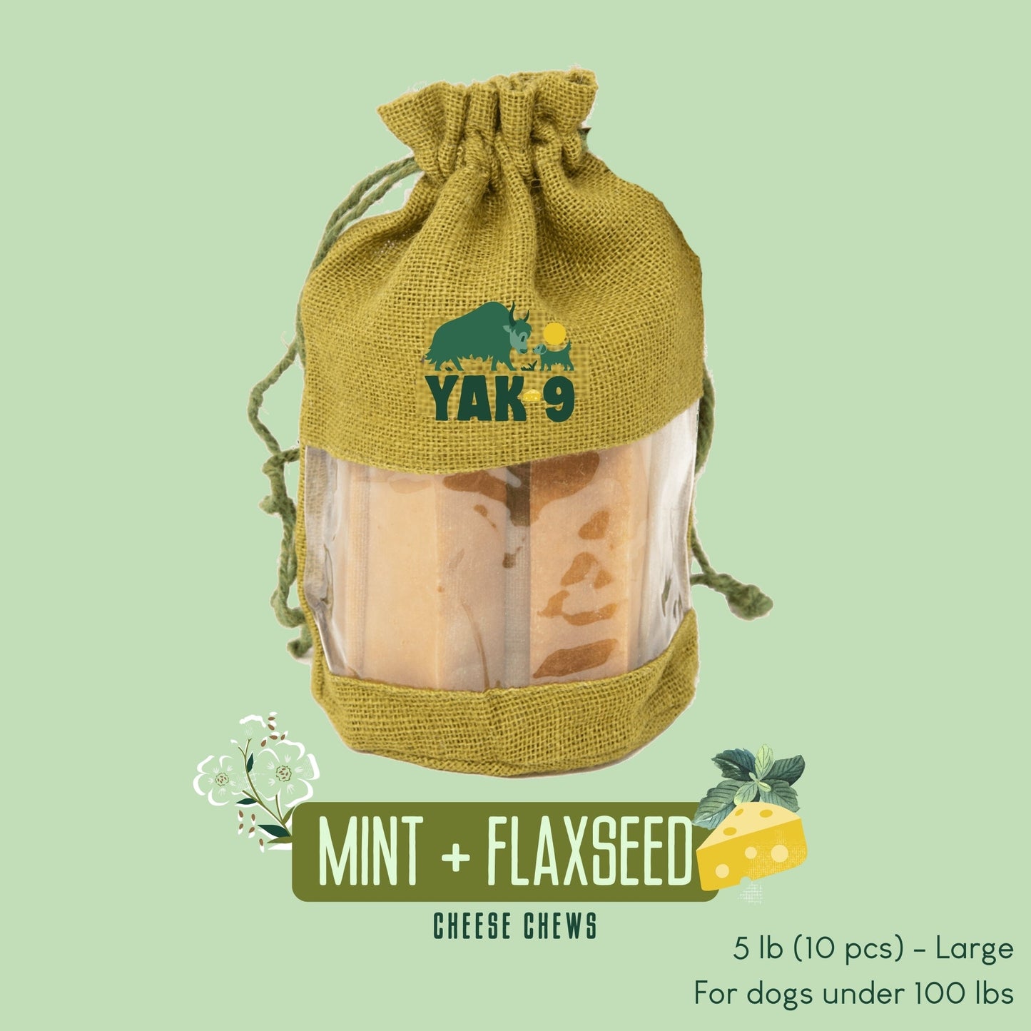 Flaxseed & Mint Cheese Chews for Dogs