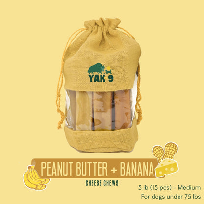 Peanut Butter & Banana Chews for Dogs