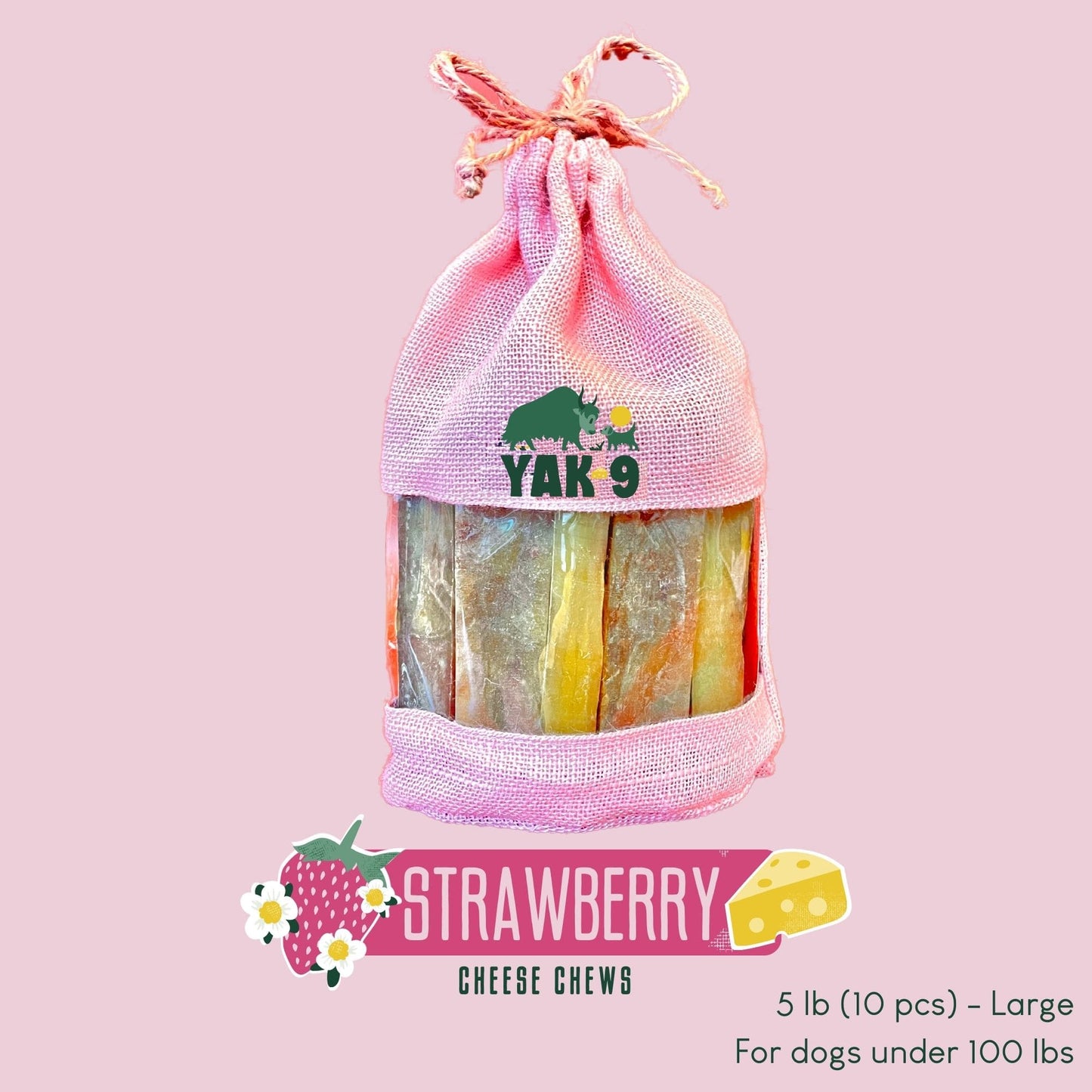 Strawberry Cheese Chews for Dogs