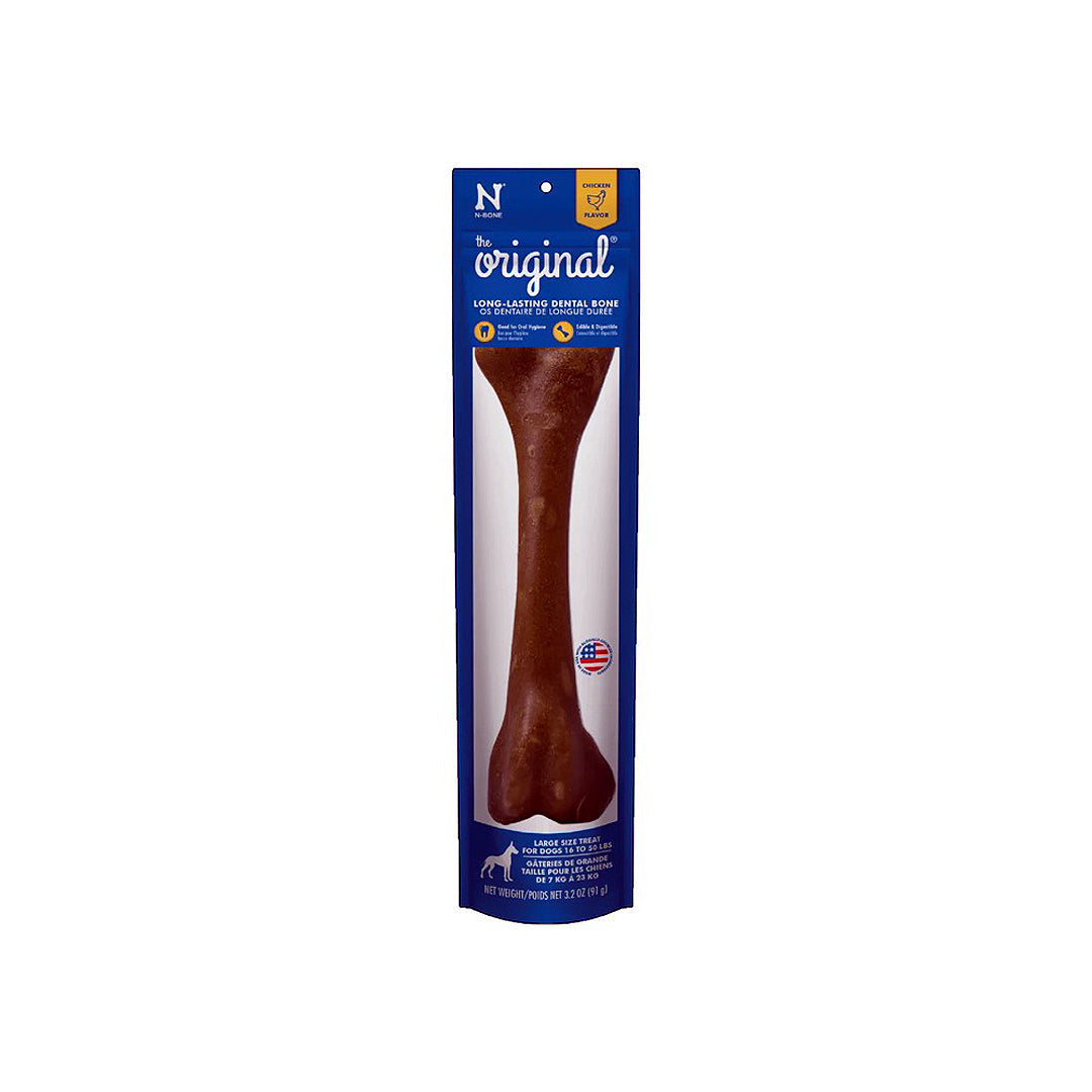 N-Bone The Original Long-Lasting Dental Bone Chicken 1ea/3.2 oz, LG - Bark & Beyond