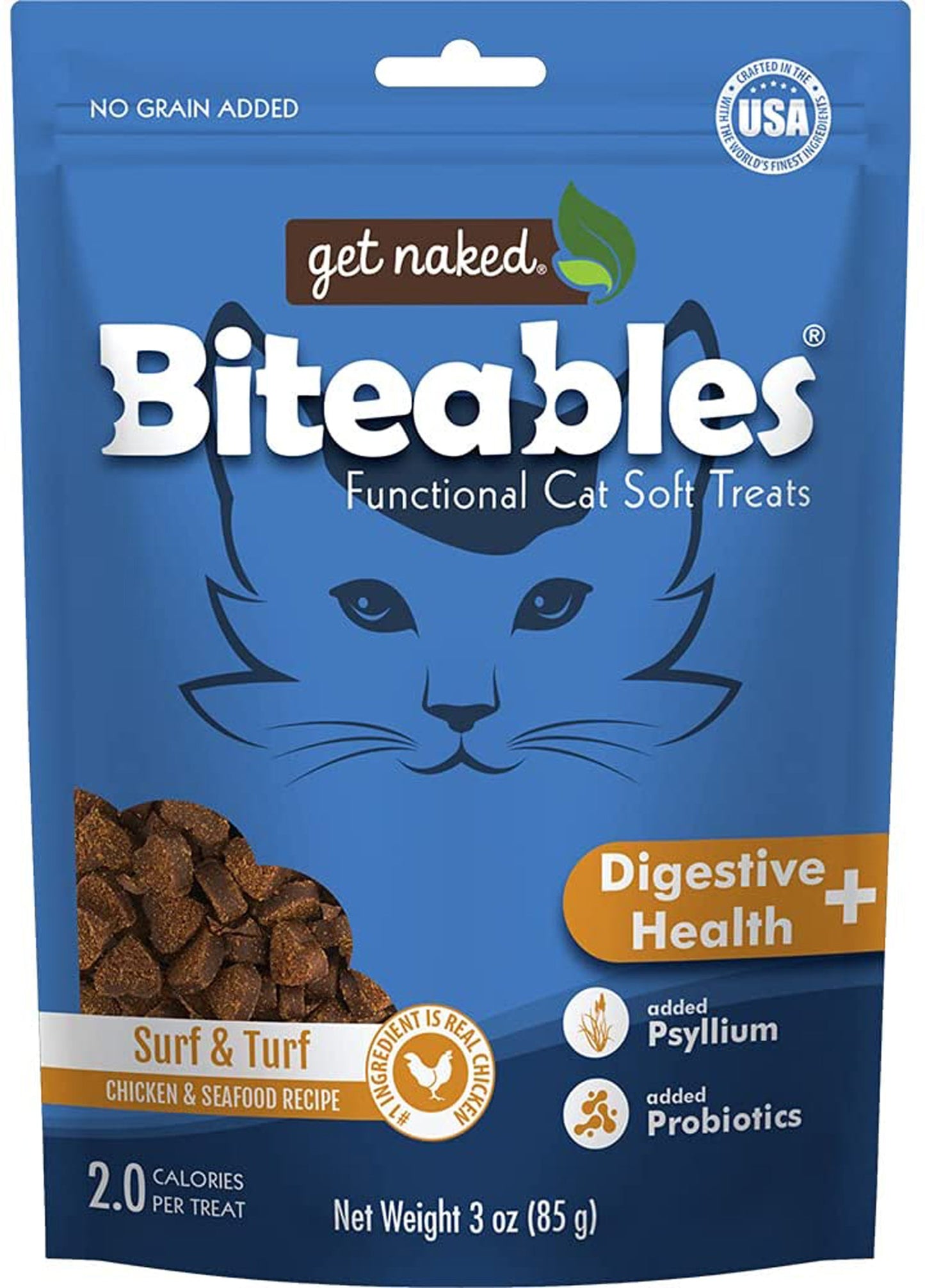 Get Naked Biteables Digestive Health Plus Functional Cat Soft Treats 3oz.