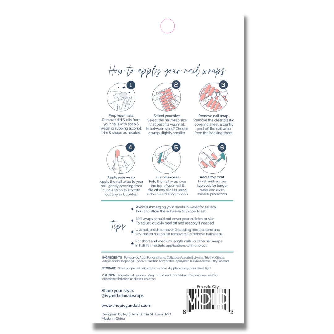 Cherry Bomb | Retro Cherry Print Pink Check Nail Wrap Set