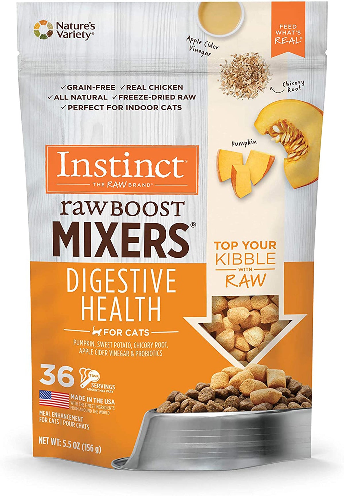 Natures Variety Cat Freeze Dried Instinct Raw Boost Mixer Digestive Health 5.5oz - Bark & Beyond