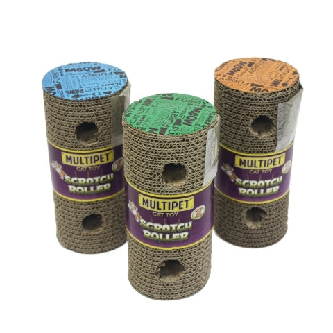 Multipet Cardboard Roller Catnip Toy Assorted 9.5 in - Bark & Beyond