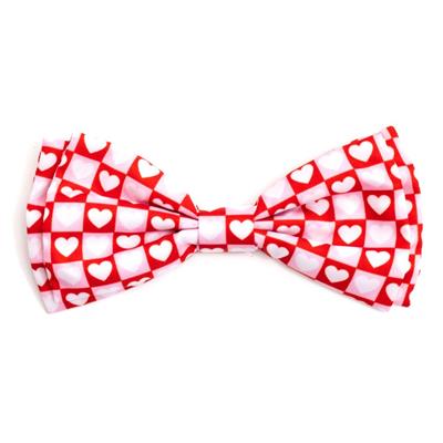 Colorblock Valentine Dog Bow Tie