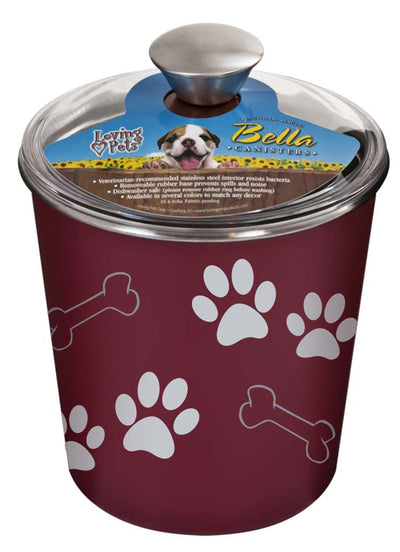 Loving Pets Treat Canister Merlot 1ea