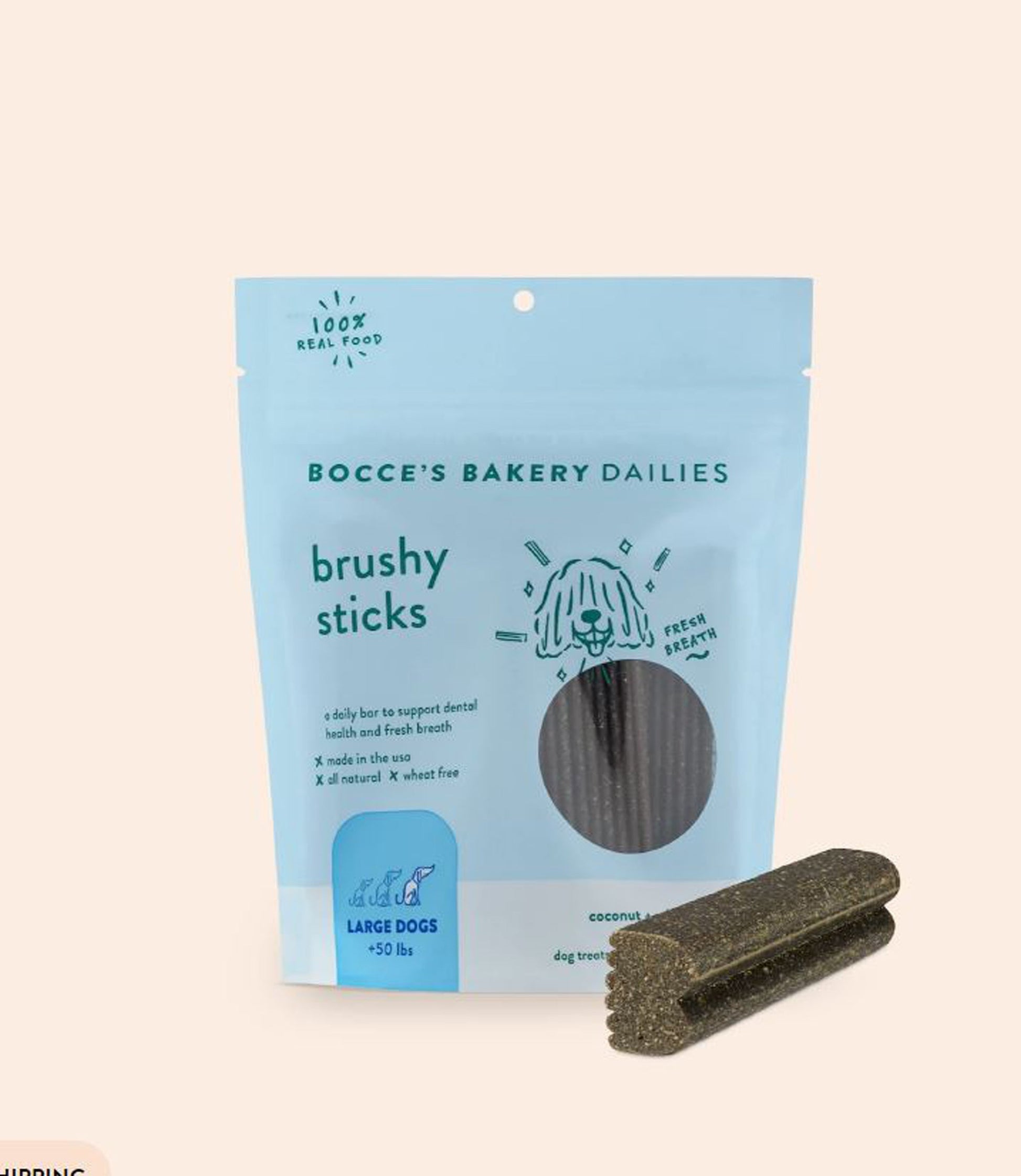 Bocees Dog Bushy Sticks Large 16oz. Bocces Bakery