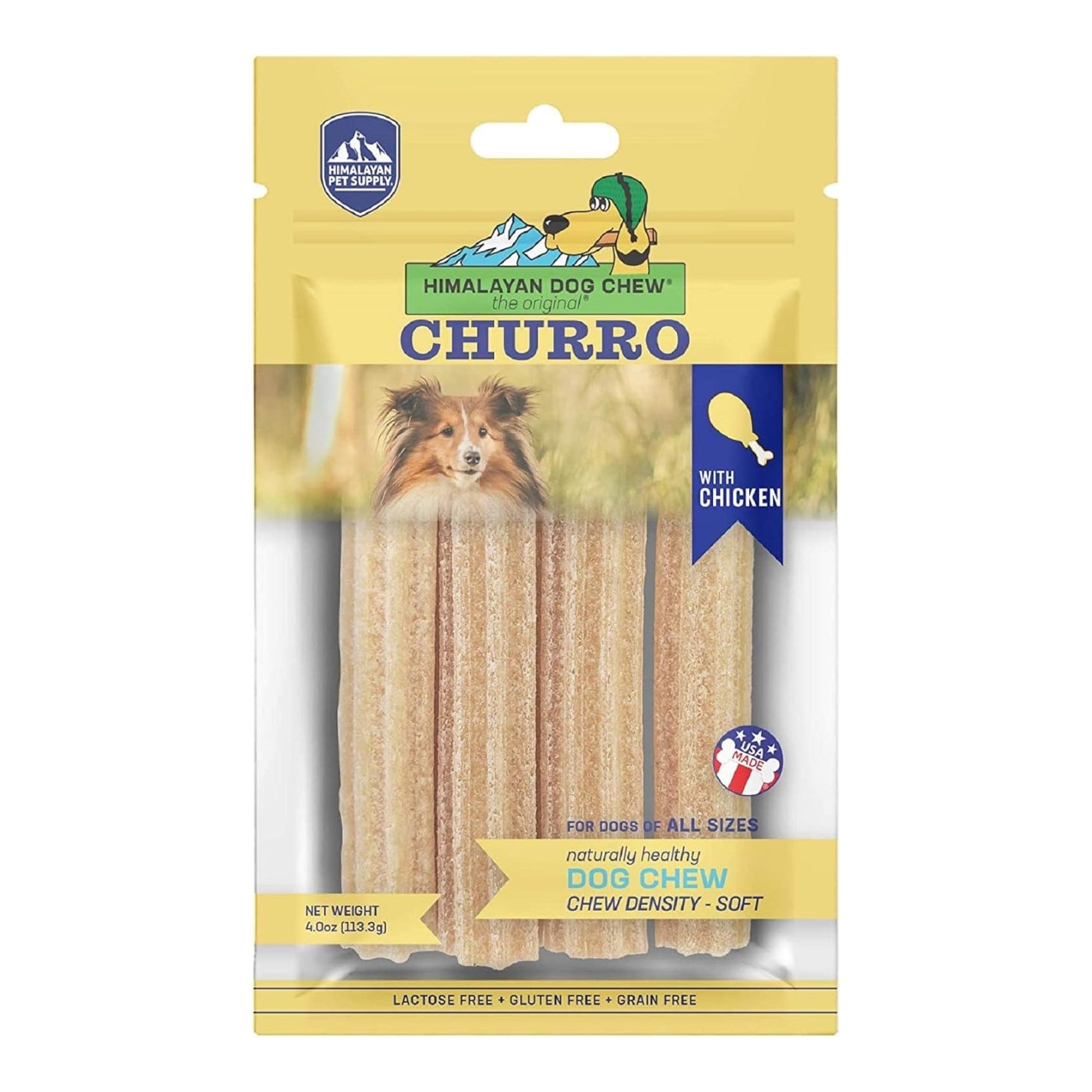 Himalayan Dog Yaky Churro Chicken 4oz. Himalayan Pet Supply