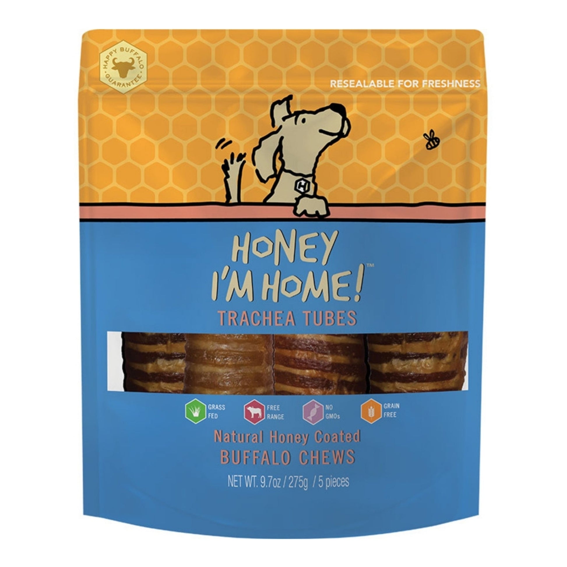 Honey Im Home Dog Buffalo Trachea 5 Pack Honey I'm Home