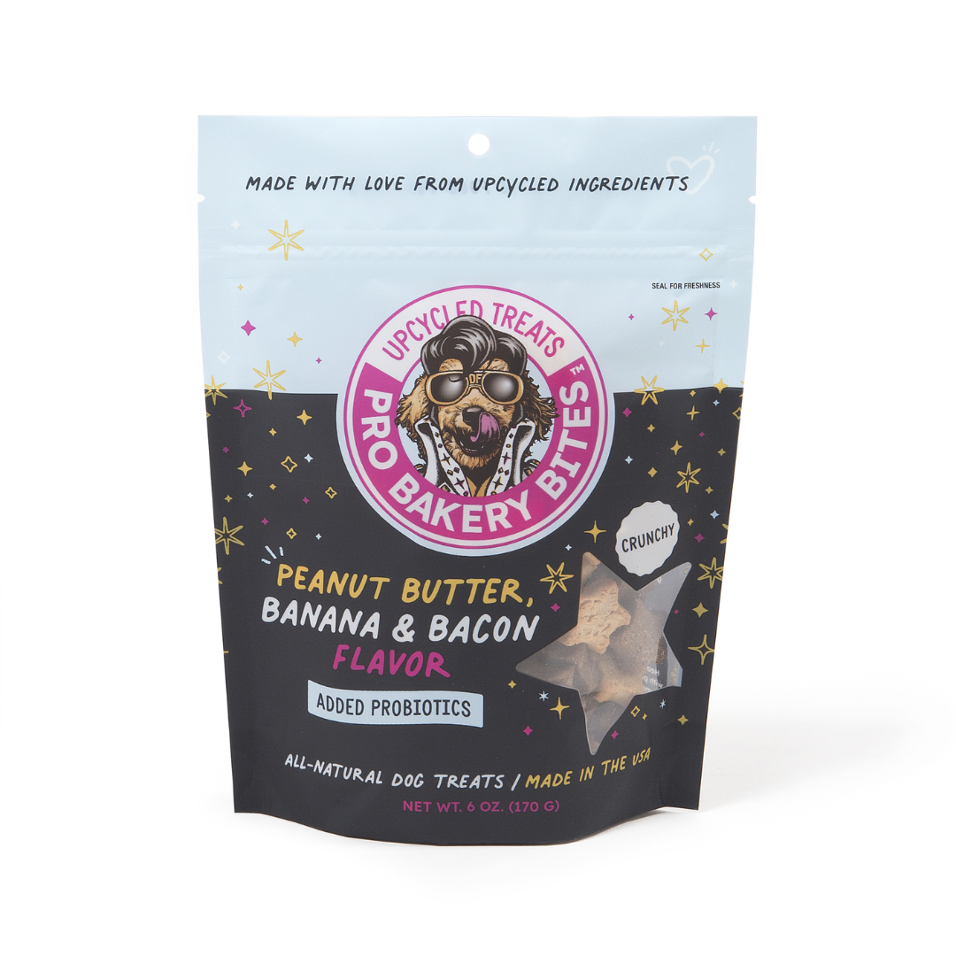 Pro Bakery Bites Crunchy Dog Treats - Peanut Butter Banana & Bacon 6oz - Bark & Beyond