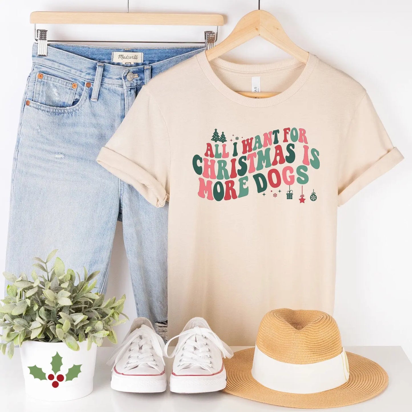 All I Want For Christmas is More Dogs T-Shirt Hunter K9