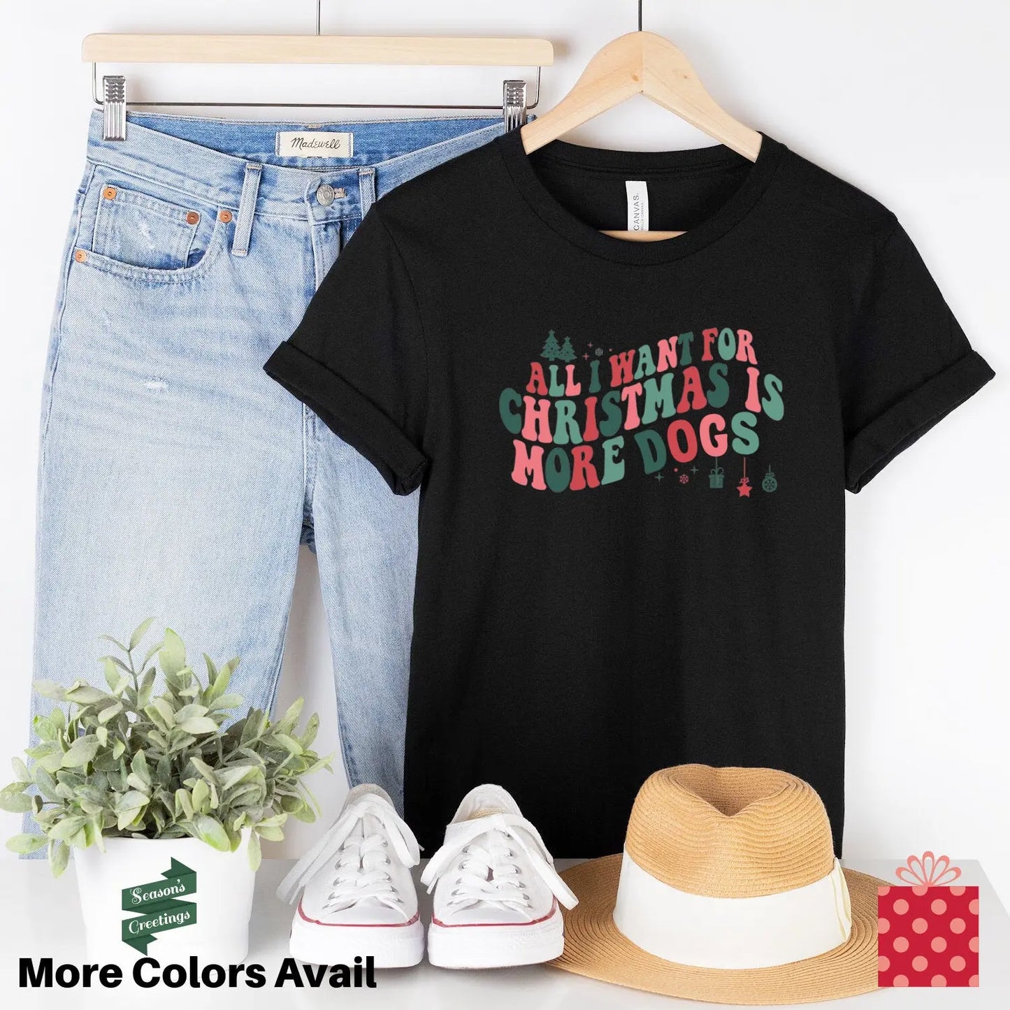 All I Want For Christmas is More Dogs T-Shirt Hunter K9