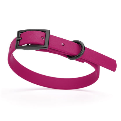 Dogline Biothane Waterproof Dog Collar with Black Hardware - Size XS (9 to 12 inches)