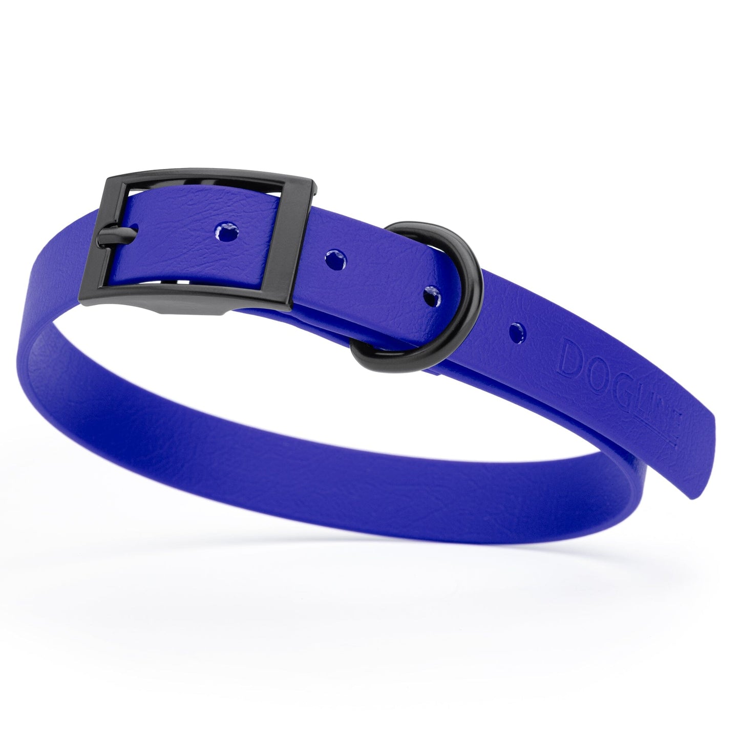 BioThane Waterproof Dog Collar - XS: L 12"-15" x W 5/8" - Black OR Brass Hardware