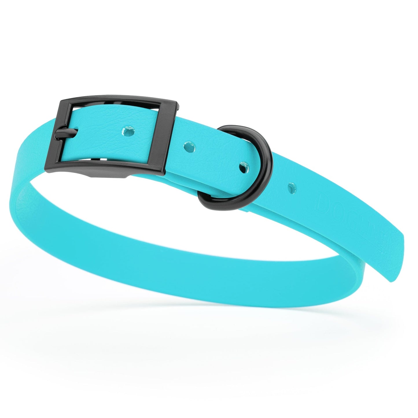 BioThane Waterproof Dog Collar - XS: L 12"-15" x W 5/8" - Black OR Brass Hardware