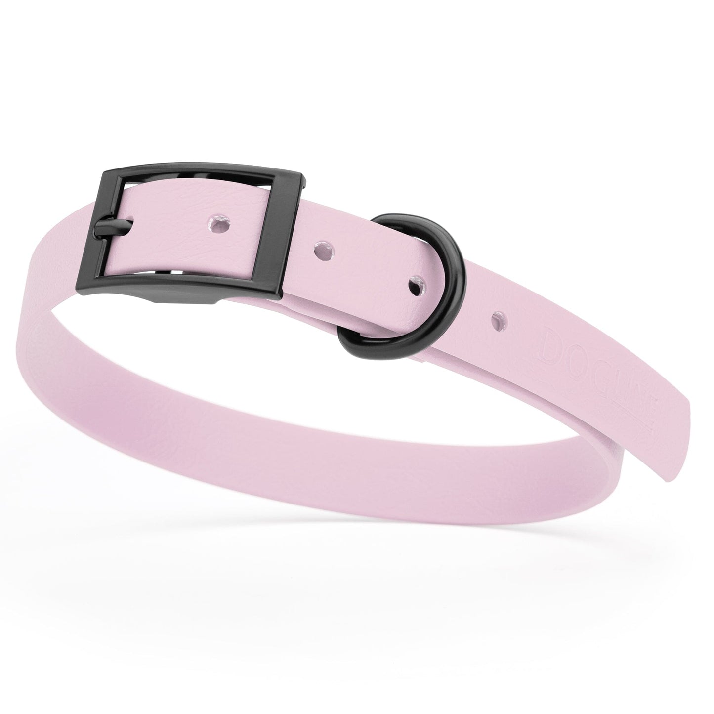 BioThane Waterproof Dog Collar - XS: L 12"-15" x W 5/8" - Black OR Brass Hardware