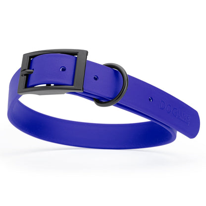 BioThane Waterproof Dog Collar - XS: L 9"-12" x W 1/2" - Black OR Brass Hardware
