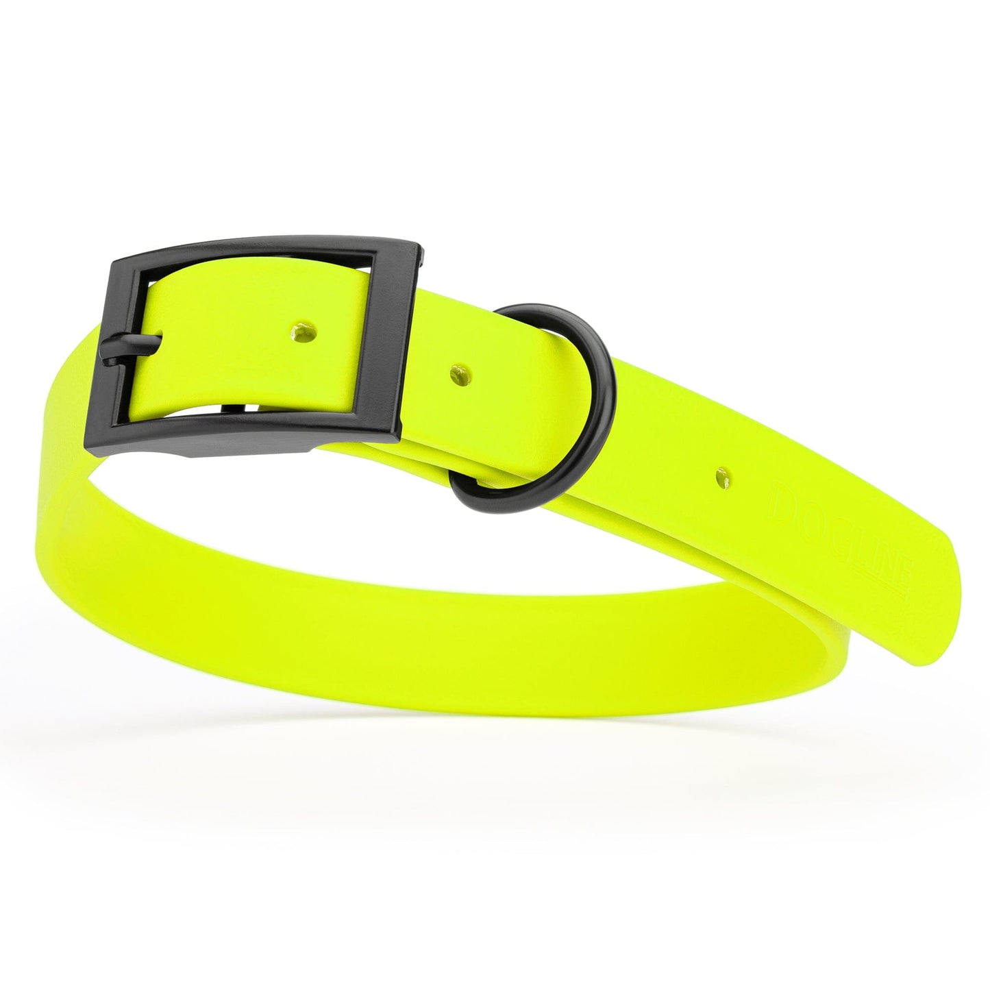 BioThane Waterproof Dog Collar - XS: L 9"-12" x W 1/2" - Black OR Brass Hardware