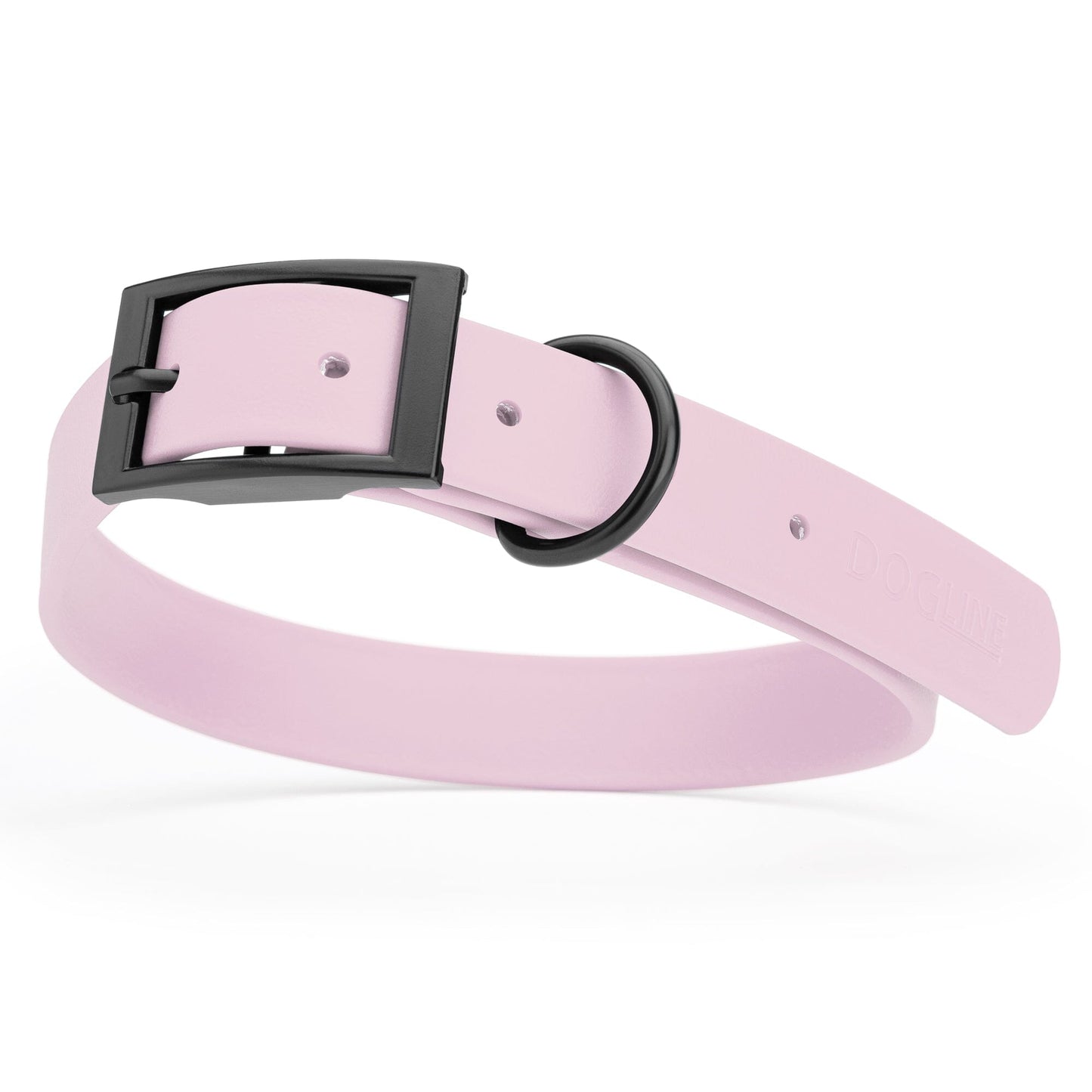 BioThane Waterproof Dog Collar - XS: L 9"-12" x W 1/2" - Black OR Brass Hardware